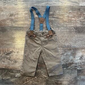 Carter’s Baby Boy Brown Suspender Pants Size 6 Months